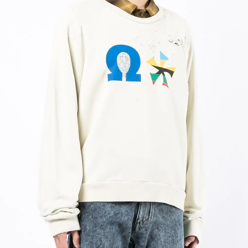 Толстовка с эффектом потертости