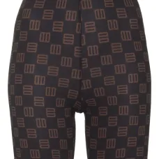 Облегающие шорты с завышенной талией и монограммой