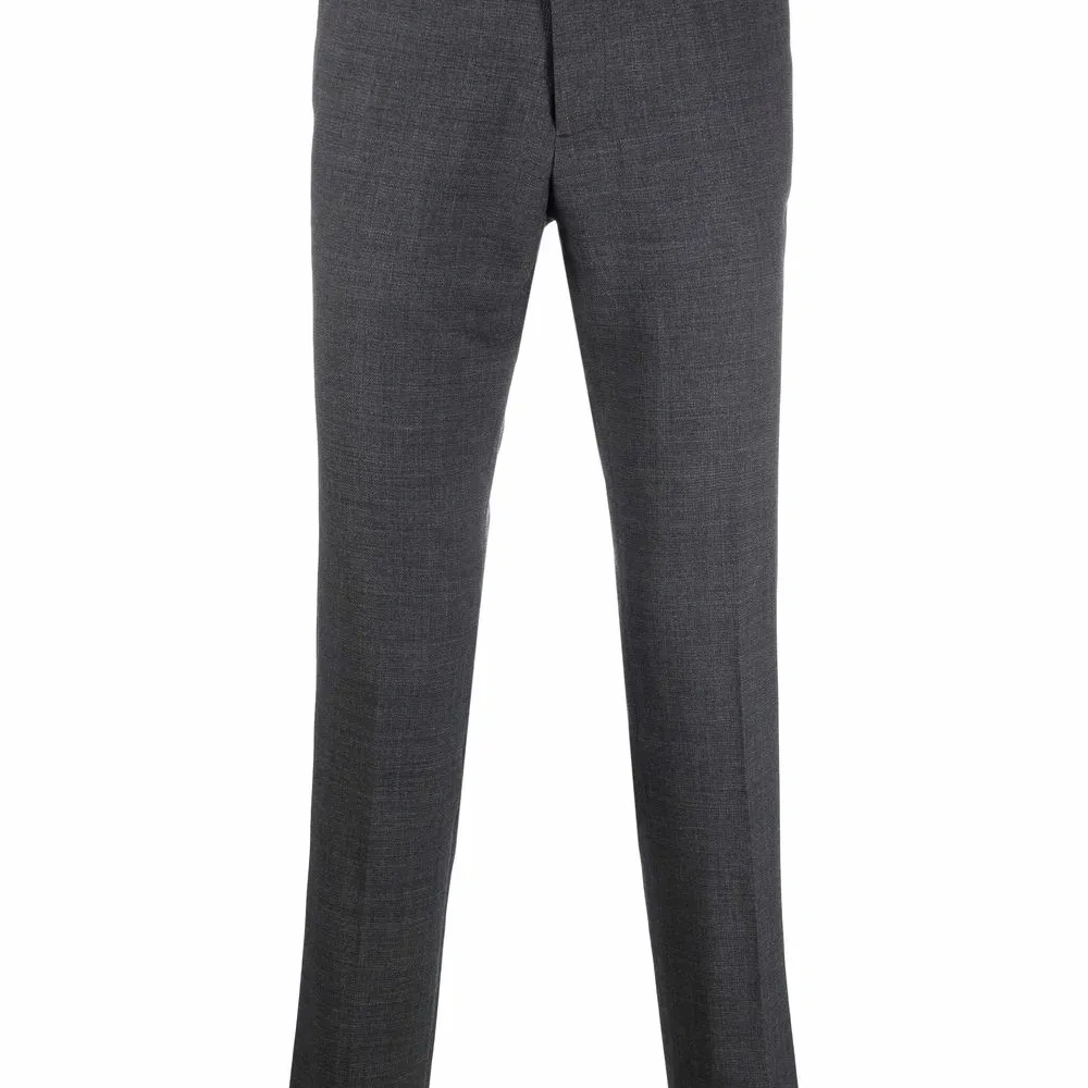 Прямые брюки из шерсти строгого кроя