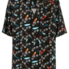 Рубашка с короткими рукавами и цветочным принтом