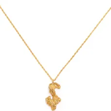 Колье с подвеской S