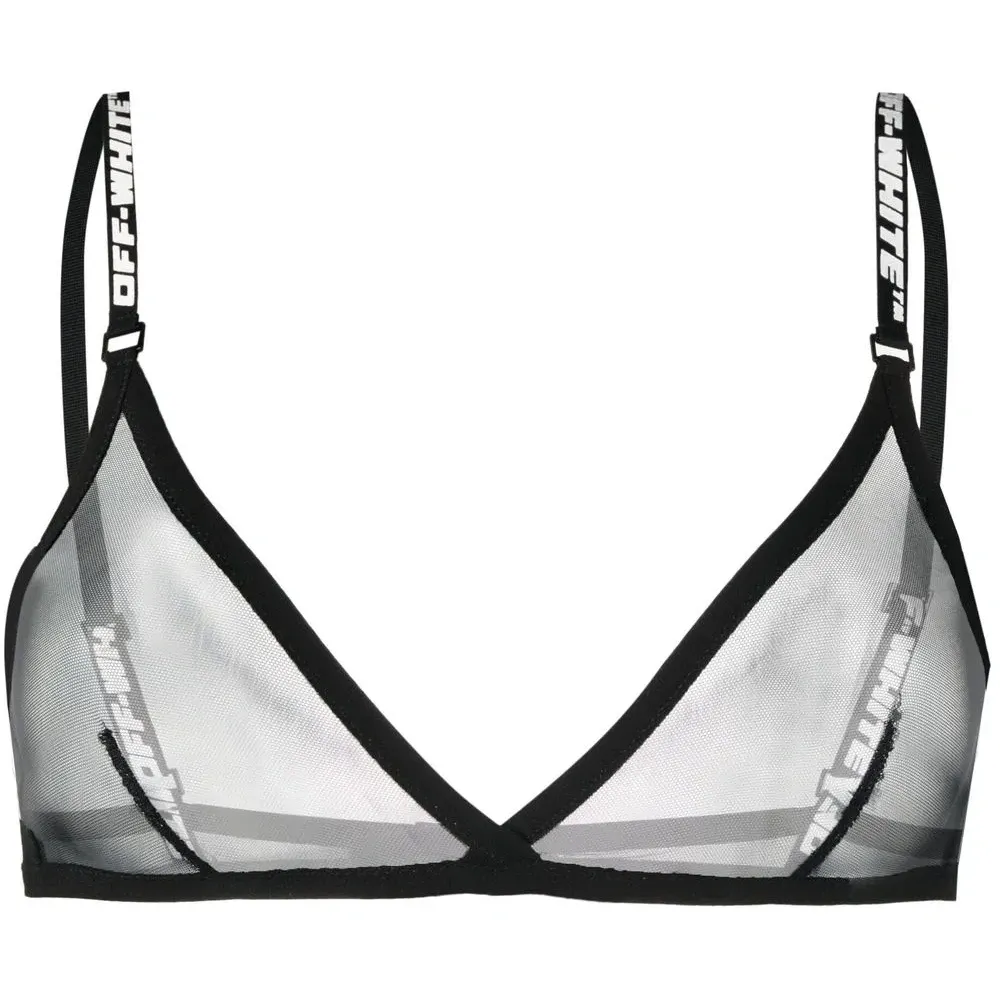 Сетчатый бюстгальтер с логотипом