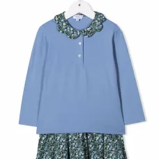 комплект из топа и юбки с цветочным принтом