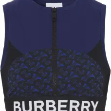 Укороченный топ на молнии с монограммой TB