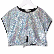 Топ с завязками и пайетками