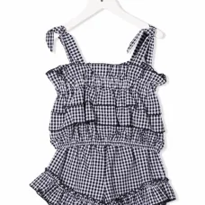 Комплект из топа и шортов в клетку гингем Комплект из топа и шортов в клетку гингем