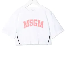 укороченная футболка с логотипом