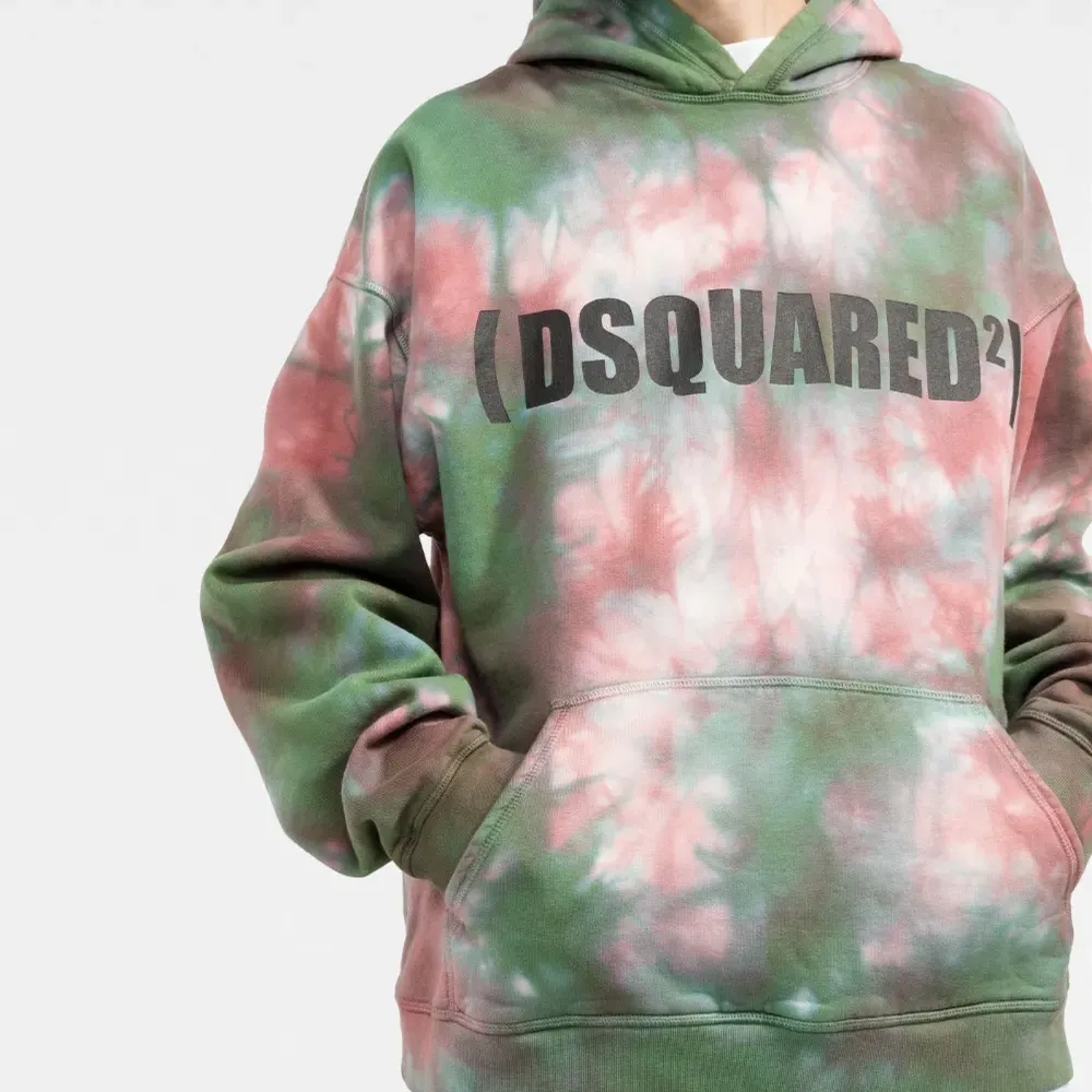 Худи с принтом тай-дай и логотипом