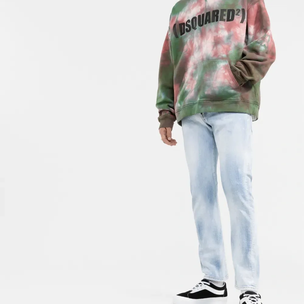 Худи с принтом тай-дай и логотипом