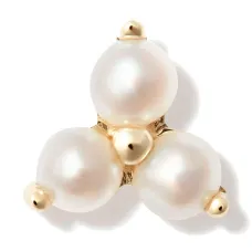 Серьга Trinity из желтого золота с жемчугом
