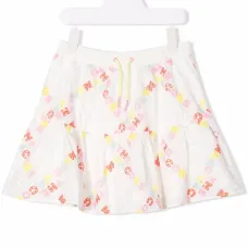 Ярусная мини-юбка с английской вышивкой