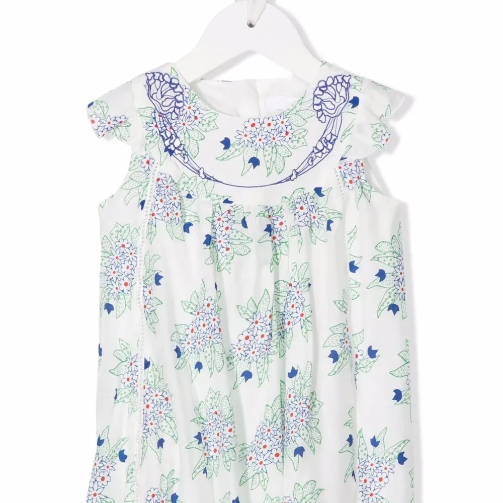 Платье миди с цветочным принтом