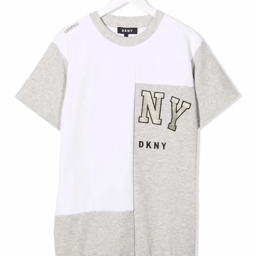 Платье мини с вышитым логотипом