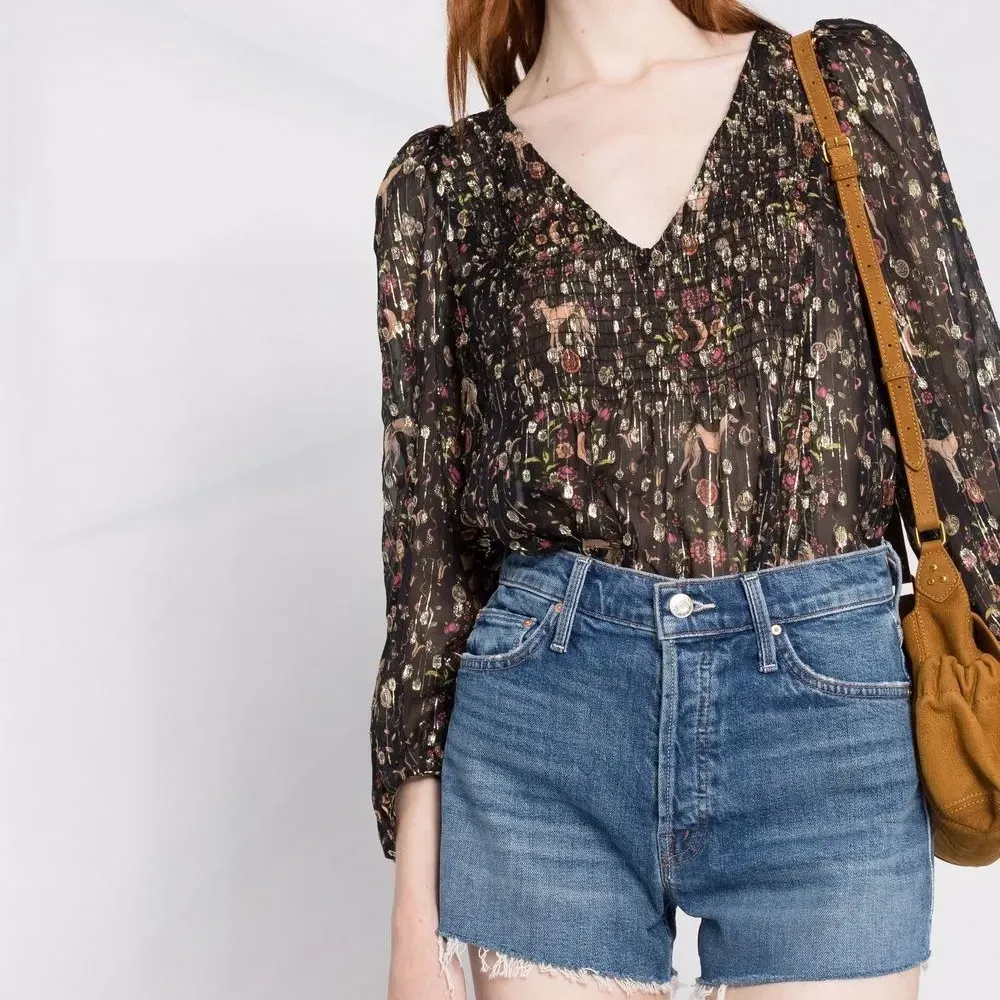 Джинсовые шорты The Tomcat с бахромой