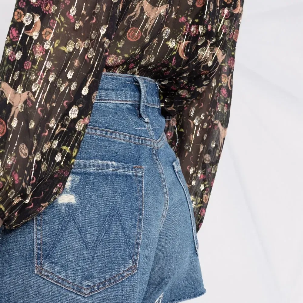 Джинсовые шорты The Tomcat с бахромой