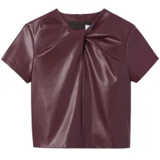 Топ с короткими рукавами и драпировкой