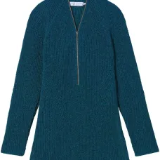 Топ крупной вязки на молнии