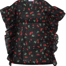 блузка без рукавов с принтом