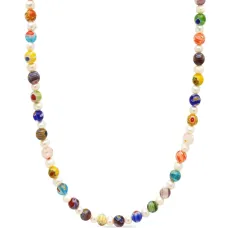 Колье с жемчугом и бусинами