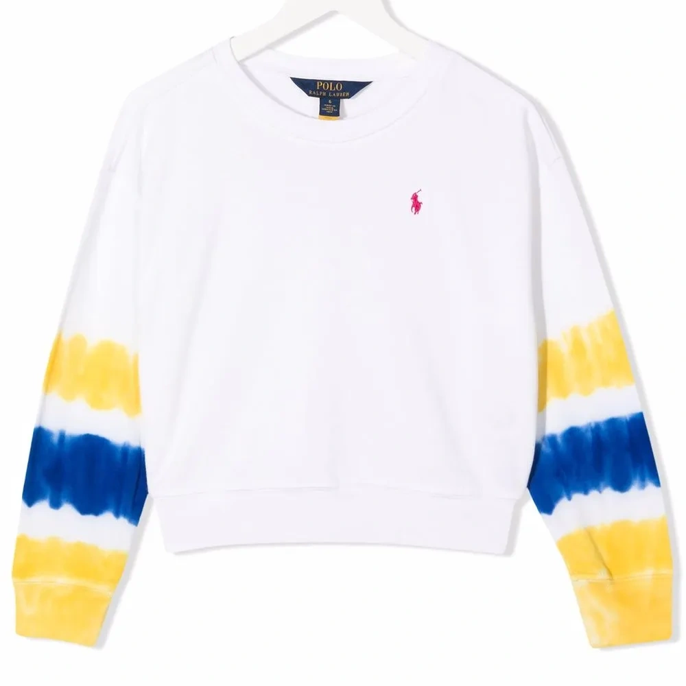 Укороченная толстовка с принтом тай-дай