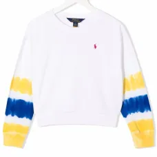 Укороченная толстовка с принтом тай-дай