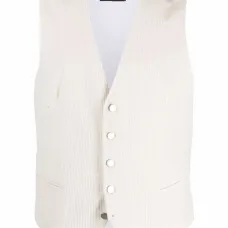 Однобортный вельветовый жилет