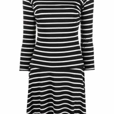 Платье мини в полоску