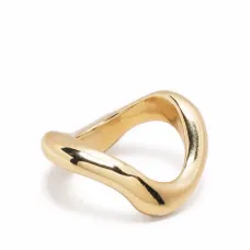 Позолоченное кольцо Wave