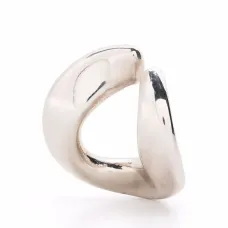 Серьга-кафф из переработанного серебра