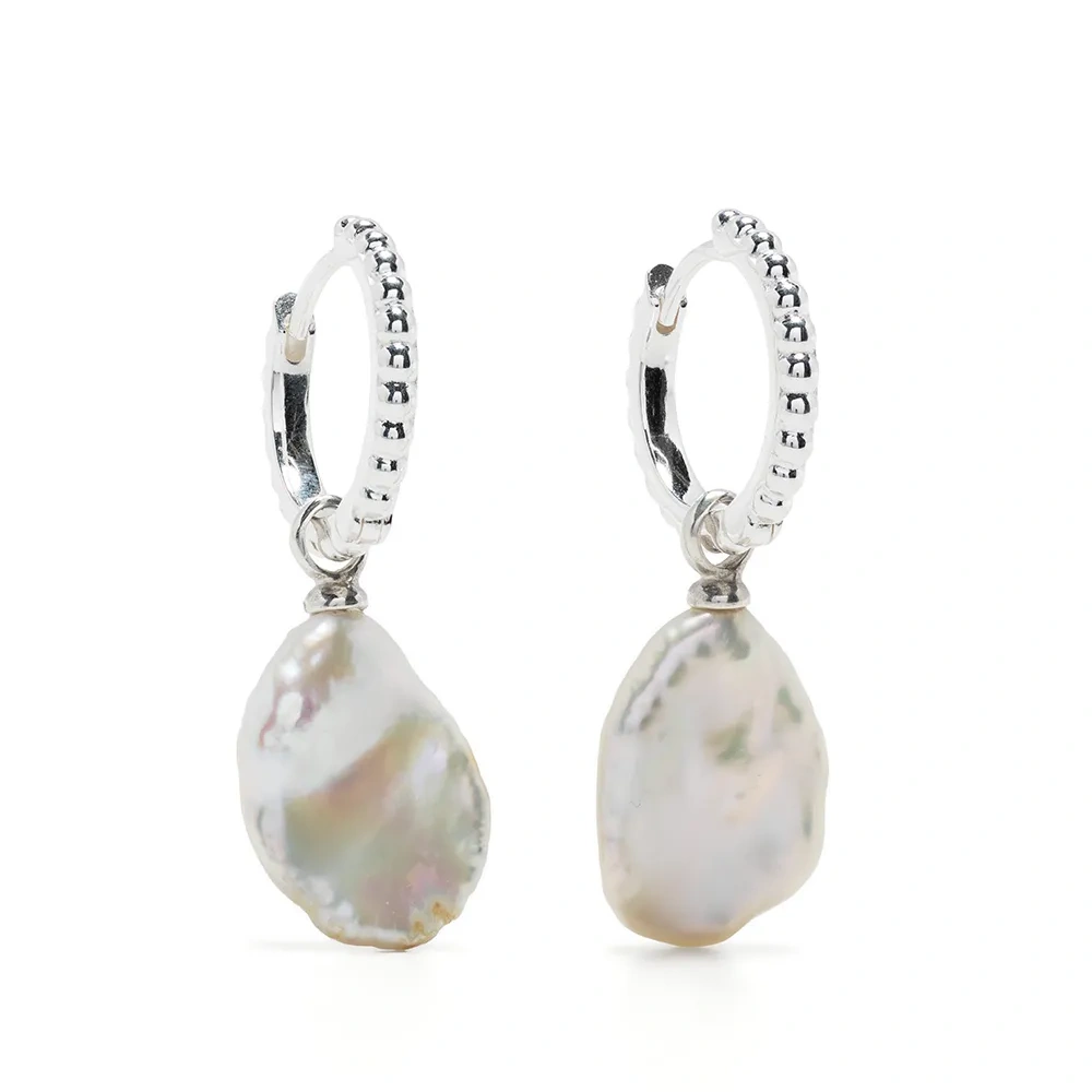 Серьги-кольца Dotty Keshi Luna с жемчугом