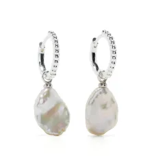 Серьги-кольца Dotty Keshi Luna с жемчугом