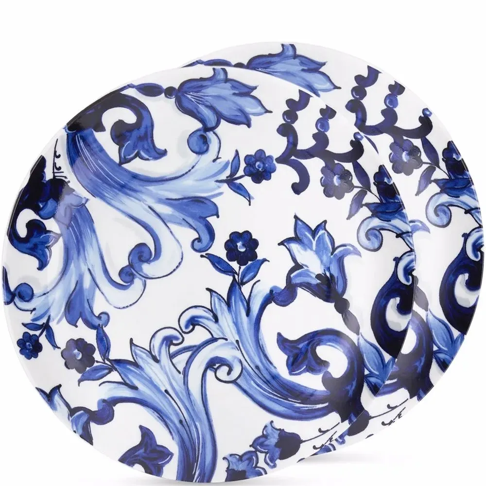 Набор из двух тарелок с принтом Blu Mediterraneo