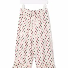 Широкие брюки с графичным принтом