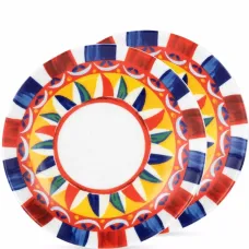 Набор из двух десертных тарелок с принтом Carretto Набор из двух десертных тарелок с принтом Carretto