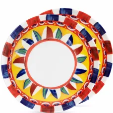 Набор из двух глубоких тарелок с принтом Carretto