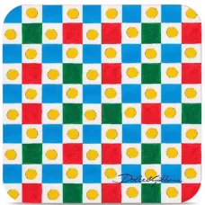 Набор из 12 подставок с принтом Carretto