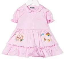 Платье с вышитым логотипом