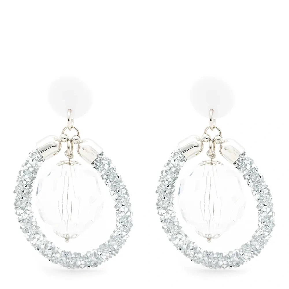 Серьги-подвески с блестками