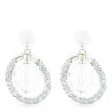 Серьги-подвески с блестками