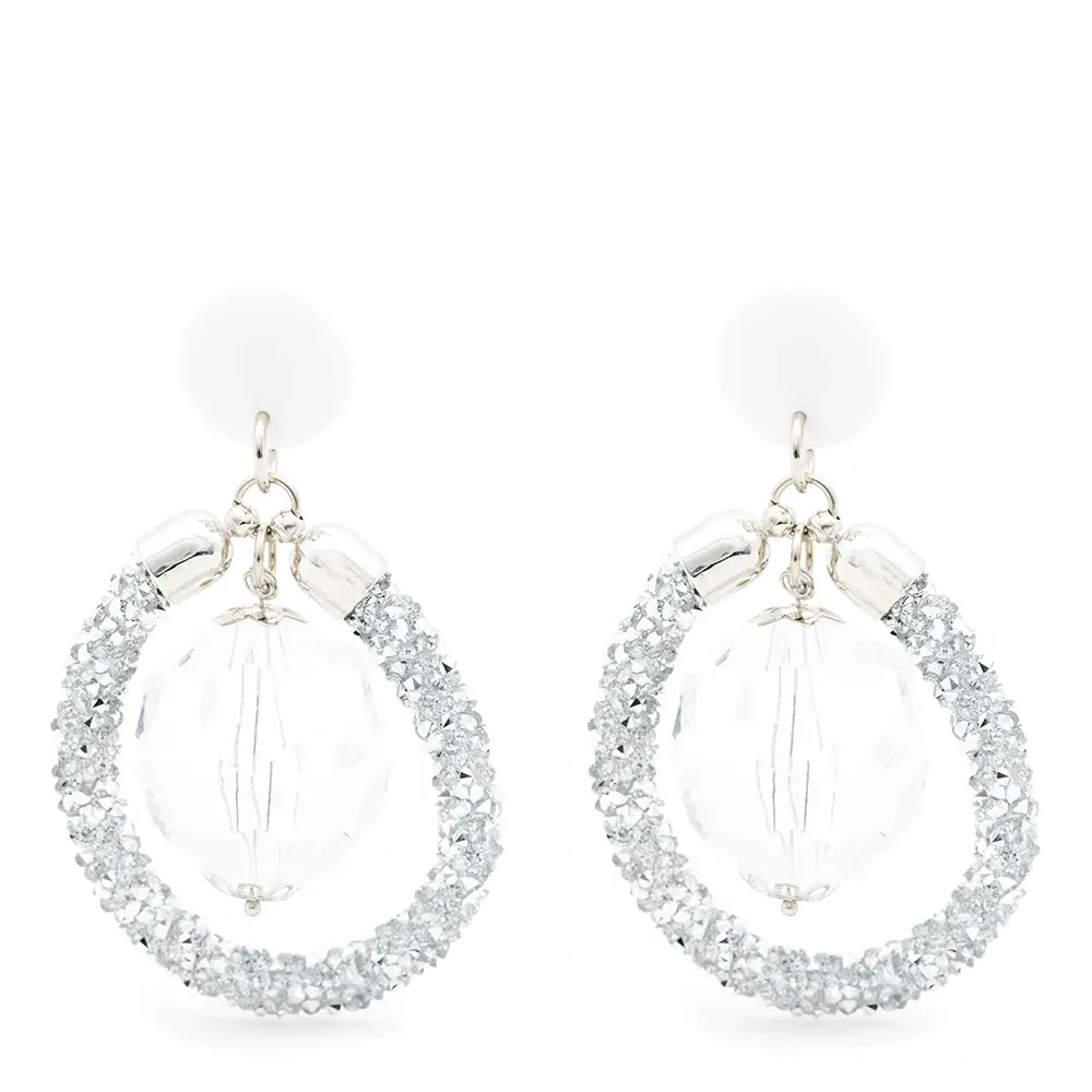 Серьги-подвески с блестками