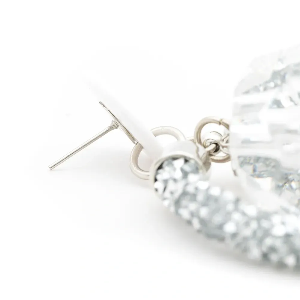 Серьги-подвески с блестками