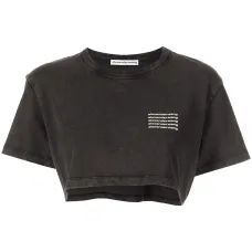 Укороченная футболка с логотипом Укороченная футболка с логотипом