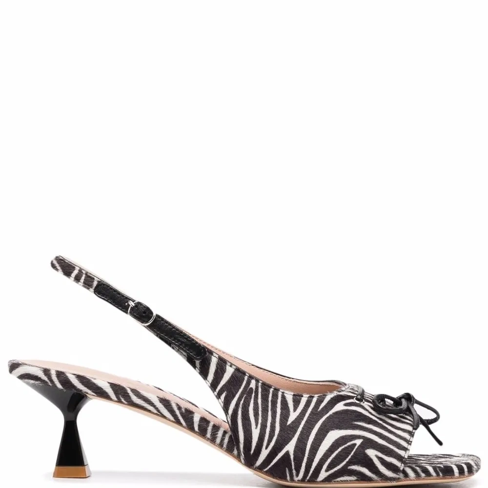 Туфли Bella с зебровым принтом