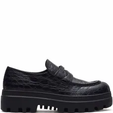 Мокасины с тиснением под кожу крокодила Мокасины с тиснением под кожу крокодила