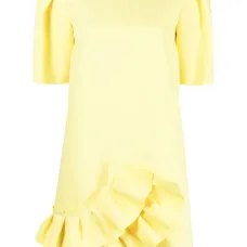 Платье с короткими рукавами и оборками