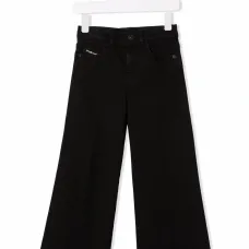 Широкие джинсы с логотипом