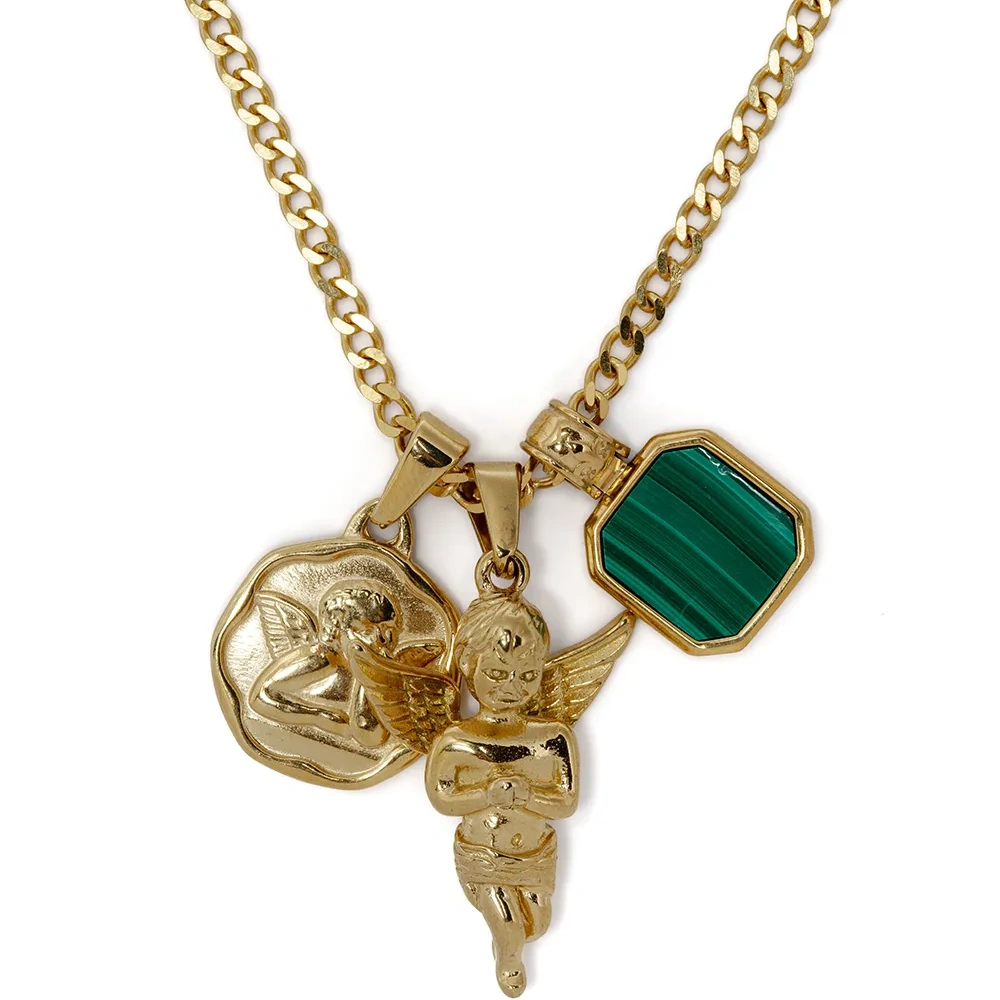 Позолоченное колье Trio с подвеской