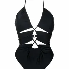 Купальник с вырезом халтер