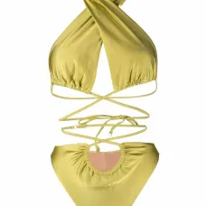 Купальник с вырезом халтер