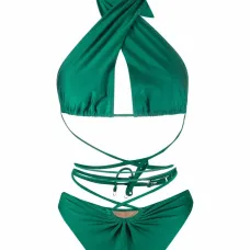 Купальник с вырезом халтер